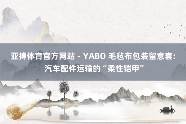 亚搏体育官方网站 - YABO 毛毡布包装留意套: 汽车配件运输的“柔性铠甲”