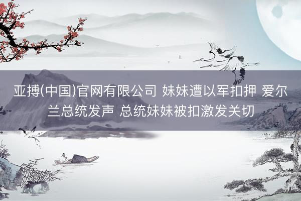 亚搏(中国)官网有限公司 妹妹遭以军扣押 爱尔兰总统发声 总统妹妹被扣激发关切