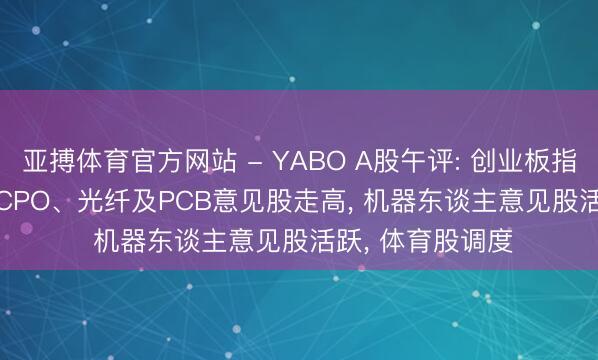 亚搏体育官方网站 - YABO A股午评: 创业板指半日涨2.15%， CPO、光纤及PCB意见股走高， 机器东谈主意见股活跃， 体育股调度