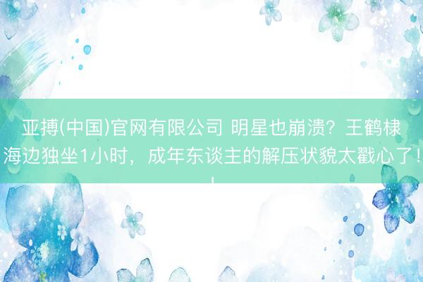亚搏(中国)官网有限公司 明星也崩溃？王鹤棣海边独坐1小时，成年东谈主的解压状貌太戳心了！